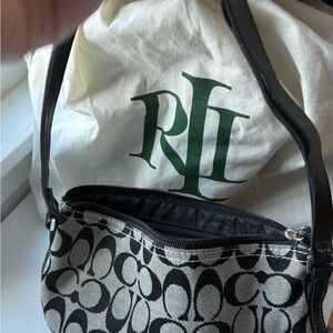 Chic Black and Gray Coach Bag